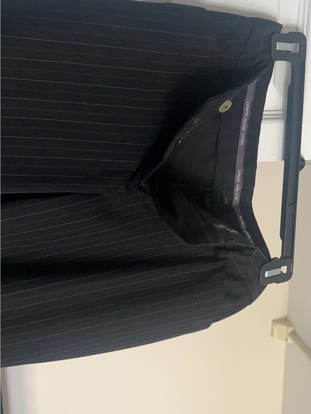 Women’s Black Pinstripe Dress Pants - Classic Tailored Fit